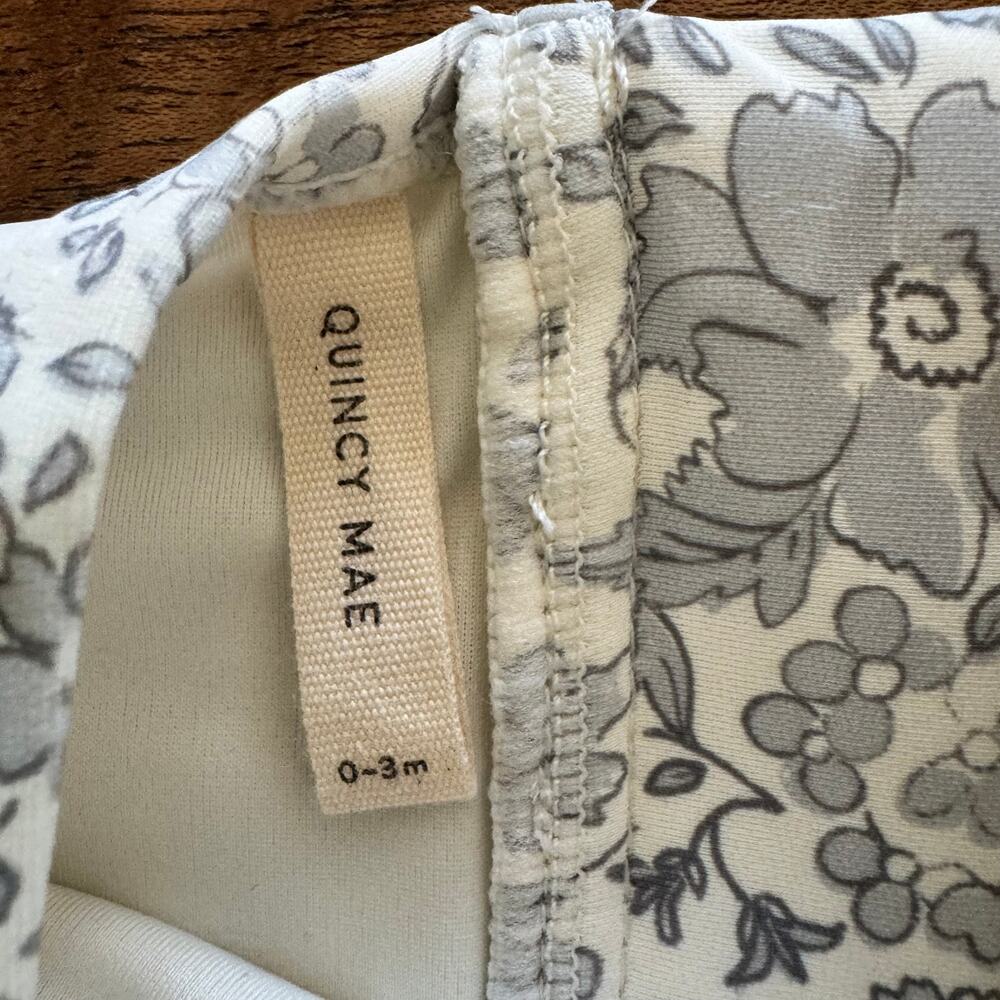 Quincy Mae Olivia Rashguard One-Piece Blue Floral - Size 0-3 months - Picture 4 of 4